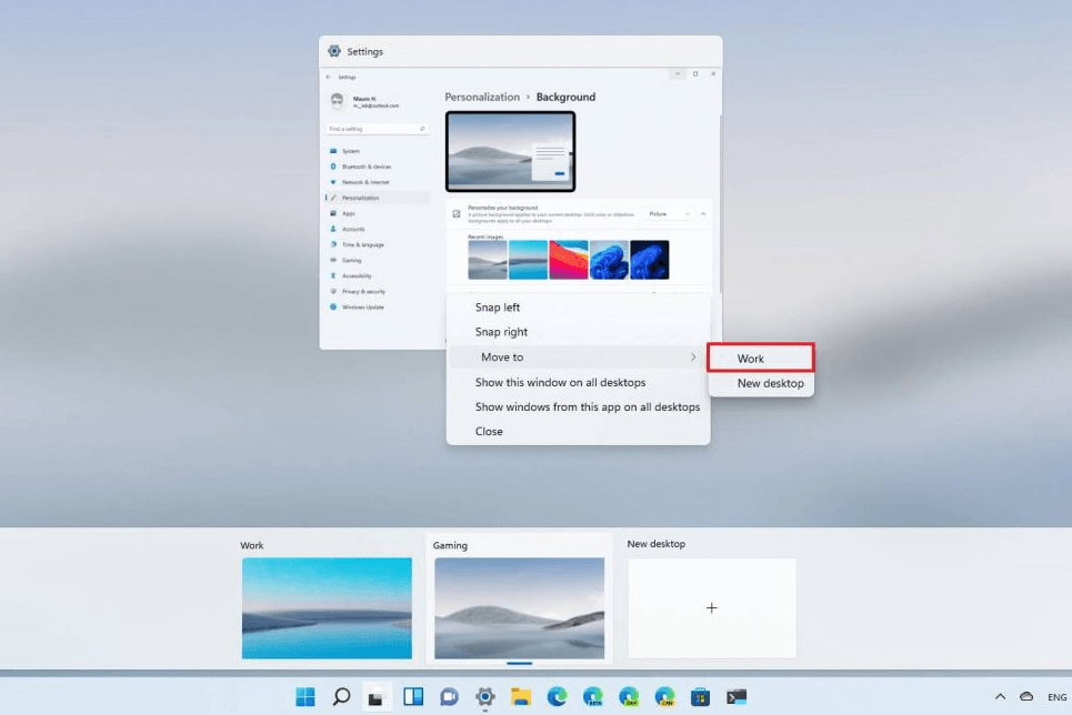 how to switch desktops windows 11